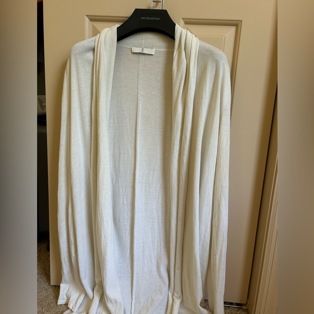 CHICJOC Women The Row-Style Jersey Silk-Cotton Knit Cardigan – Size 36 - Picture 8 of 13